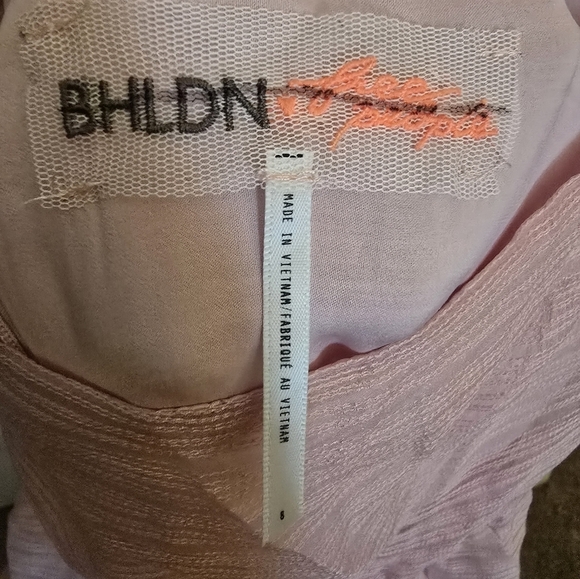BHLDN Pink Puff Sleeve Dress NWOT - Picture 4 of 4